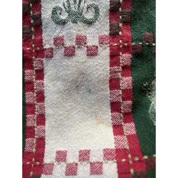 Christmas  Red Green TableCloth Christmas Santa Country Farmhouse Cotton Holiday - Picture 6 of 8